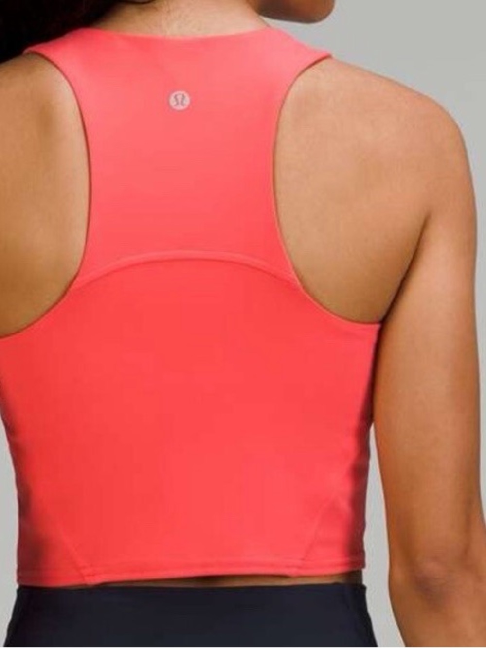 lululemon athletica Women's Racerback Invigorate Crop Tank in Coral